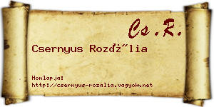 Csernyus Rozália névjegykártya