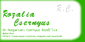 rozalia csernyus business card